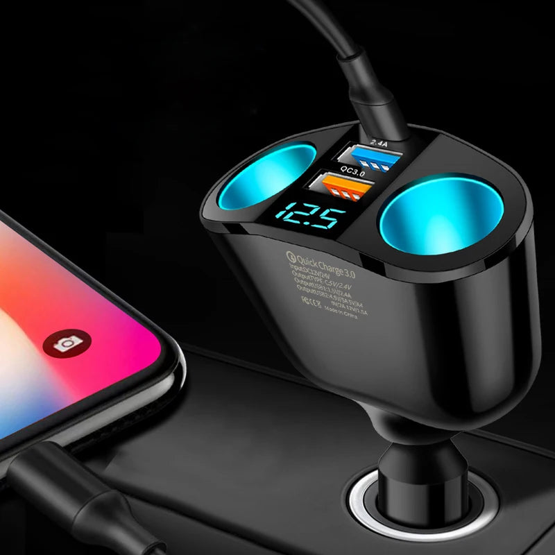 Multiple Devices Can Be Charged at the Same Time with Digital Display