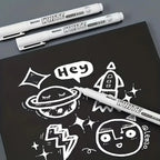 3/6pcs Waterproof White Marker Pen for Tire Painting, Fabric, Wood,