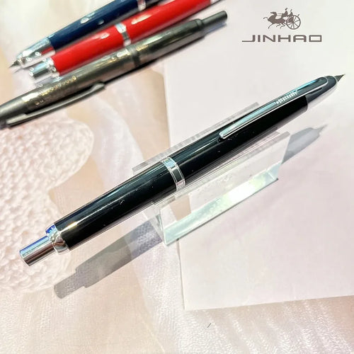 Jinhao 20 Press Retractable Fountain Pen EF/F Nib with Converter Resin