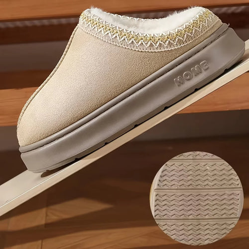 Women's Comfort Lined Slippers Soft Sole Winter Warm Indoor Outdoor