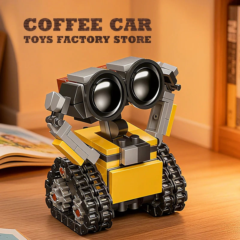 Space Mini Robot MOC Building Bricks Toys 217Pcs Tracked Bot Model