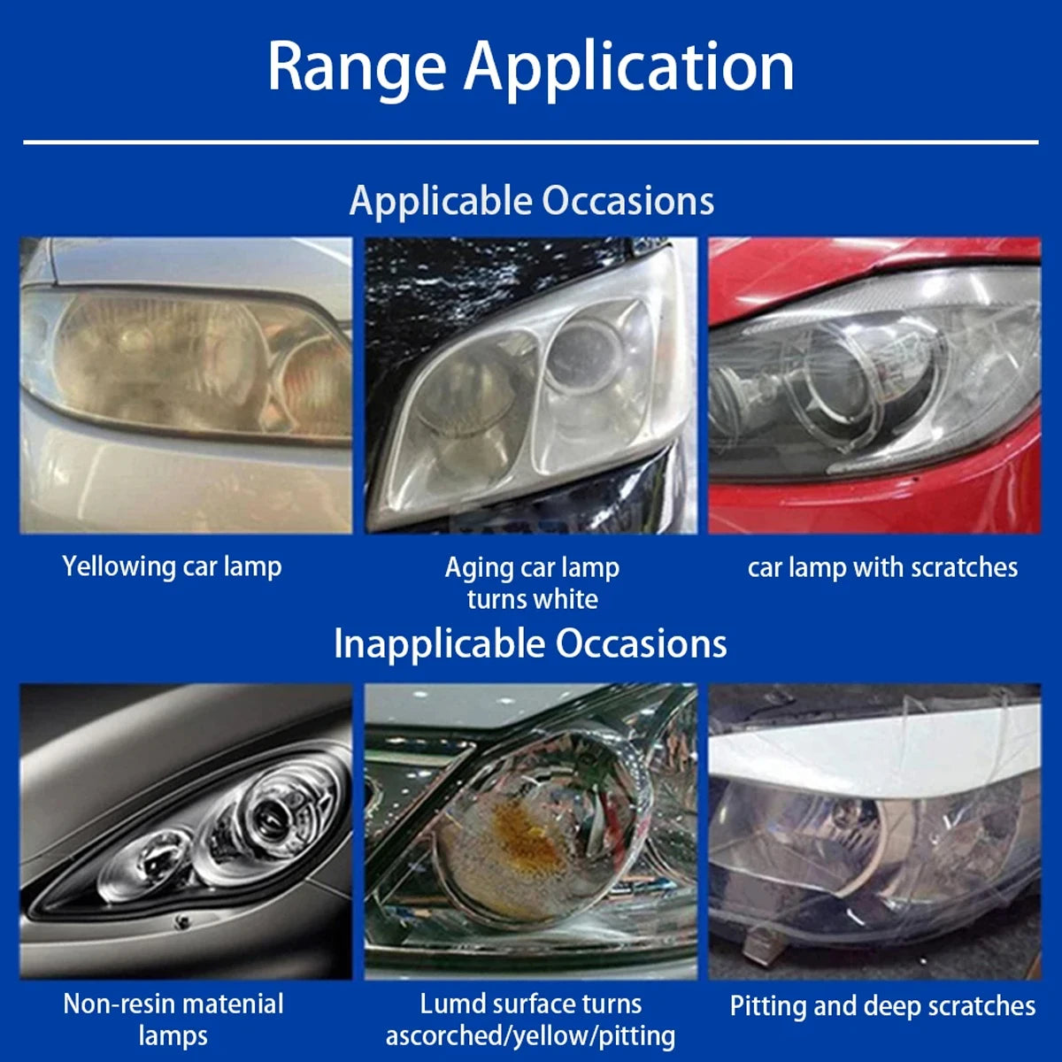 Headlight Restoration Polishing Headlamp Scratch Remover Repair