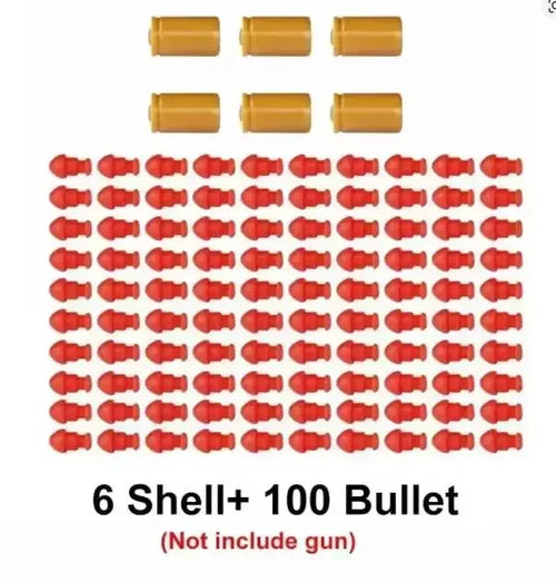 Hanging Toy Gun Continuous Firing Building Block Pistol Shell Throwing