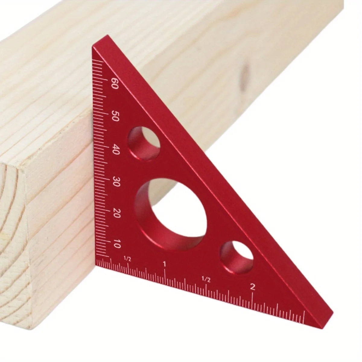 Right Angle Ruler,Aluminum Triangle Ruler w/ Both Imperial and Metric