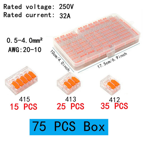 10-75 Pcs Orange Universal Type Quick Plug-in Terminals,Electrical