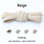 No tie Shoe laces Elastic laces Sneakers Flat Shoelaces without ties