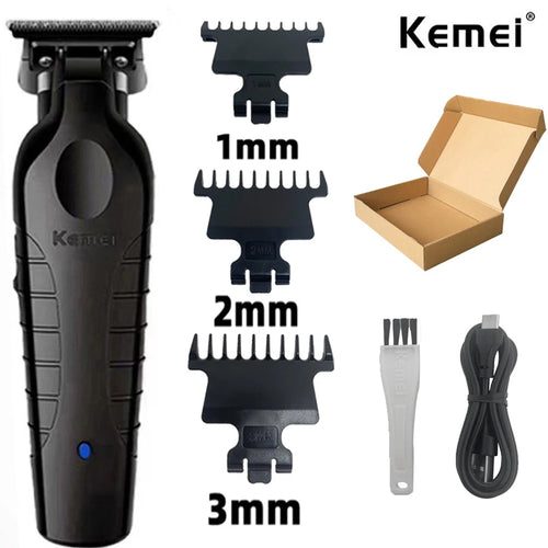 Kemei 2299 Barber Cordless Hair Trimmer 0mm Zero Gapped Carving
