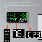 LED Digital Wall Clock Temperature Date Week Display Table Alarm