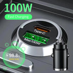 200W USB Car Fast Charger PD USB Quick Charger 3.0 USB Type C Fast
