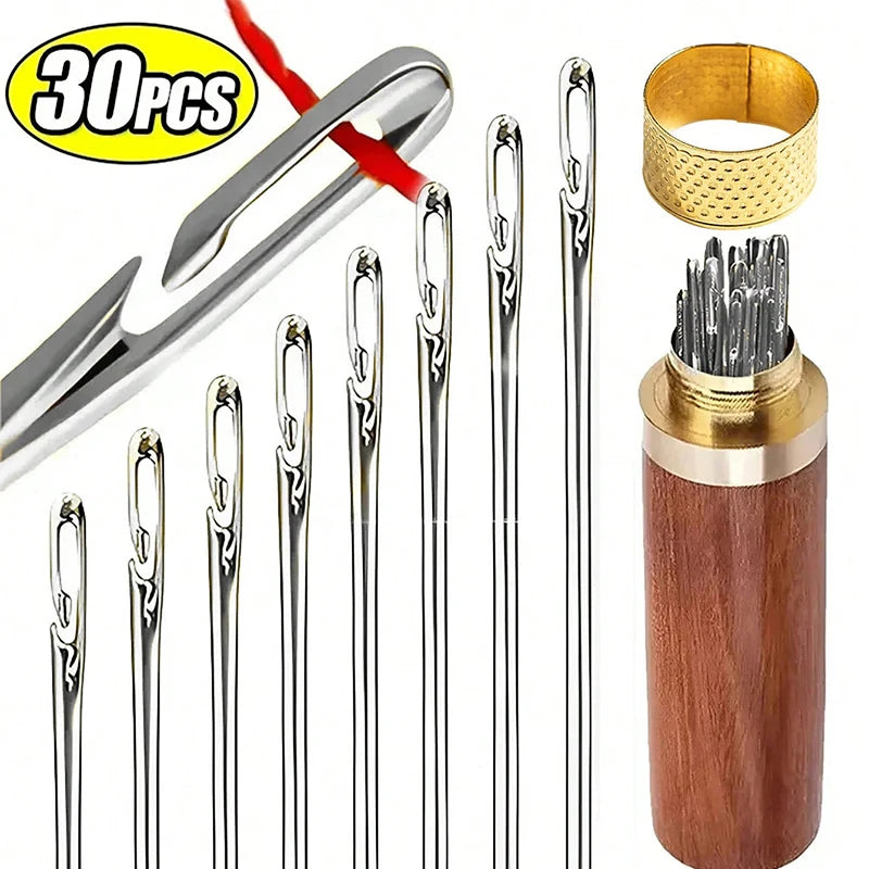 Side Hole Blind Sewing Needles Stainless Steel Elderly Needles Hand