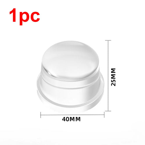 1-8Pcs Transparent Silicone Door Stopper No Drill Anti Bump Pad for