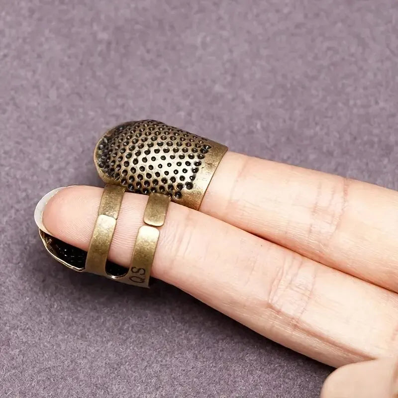 Adjustable Vintage Sewing Thimble, Handmade Non-slip Embroidery