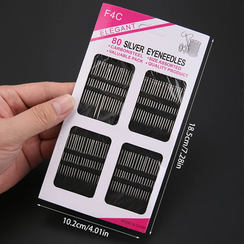 18/23/55/60/70/80/90pcs Stainless steel large eye hand sewing needle,