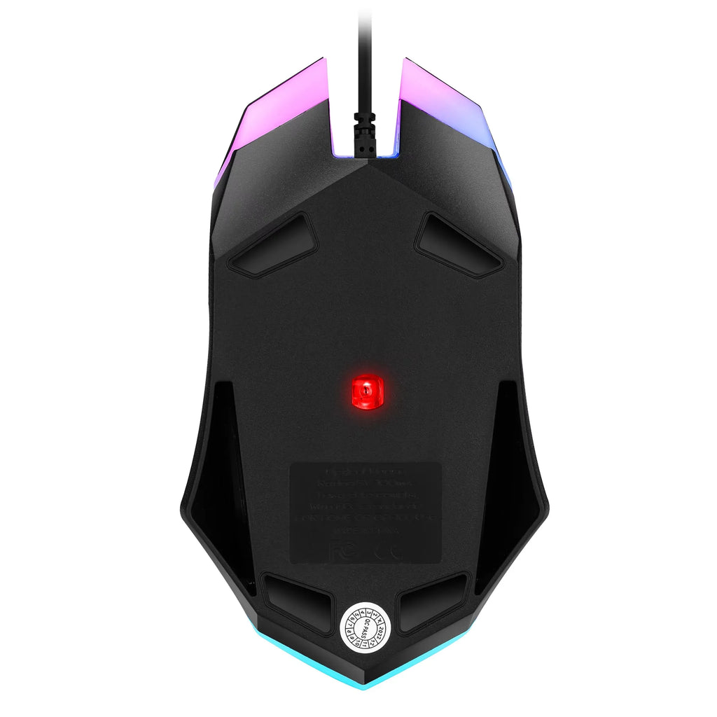 F1 Wired 3 Keys Mouse Colorful Lighting Gaming and Office For