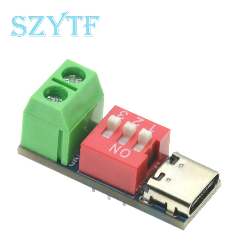 Type-C PD QC Trigger 5V~20V Dial Code Adjustment DC Voltage Power