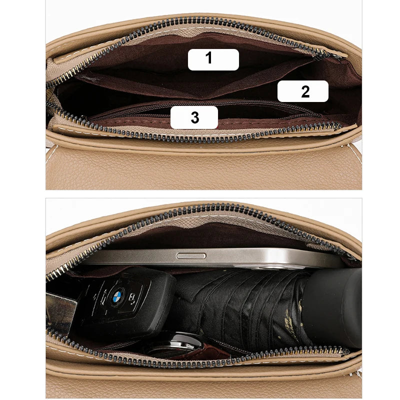 PU Leather Shoulder Bags For Women Fashion Flap Crossbody Messenger