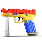 Hanging Toy Gun Continuous Firing Building Block Pistol Shell Throwing