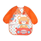 Waterproof EVA Full Sleeve Baby Bibs Children Apron Long Sleeve