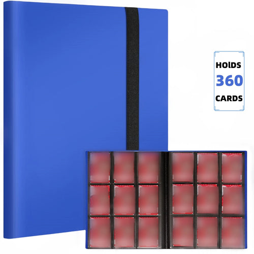 Premium 9-Pocket Trading Card Binder - Holds 360 Cards - Durable PP