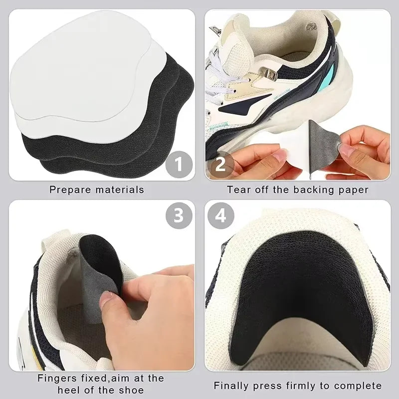 4pcs Sports Shoes Repair Stickers Suede Heel Protector Anti-Wear