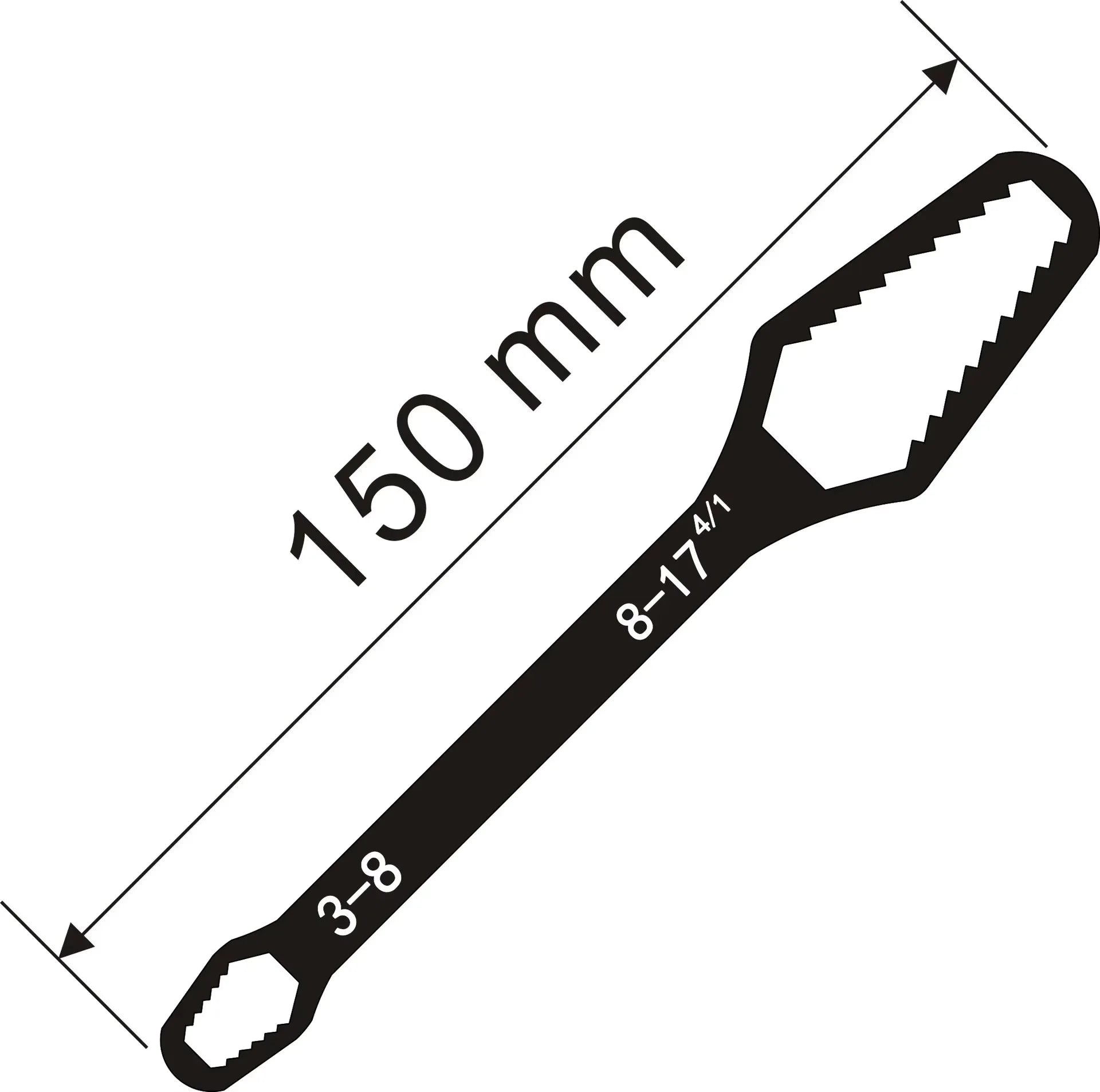 3-17mm Universal Torx Wrench Self-tightening Adjustable Glasses Wrench