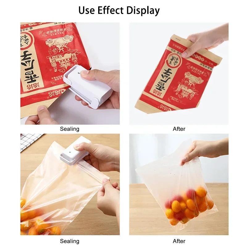 Mini Heat Bag Sealing Machine Package Sealer Bags Thermal Plastic Food