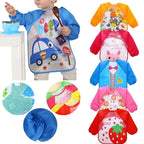 Waterproof EVA Full Sleeve Baby Bibs Children Apron Long Sleeve
