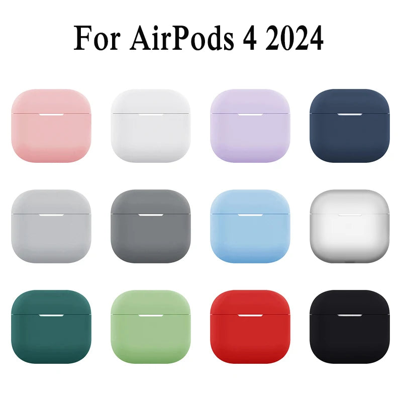 Silicone Earphone Cases For Airpods 4 Case Headphones Case Protective