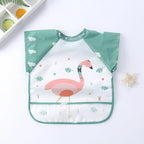 Waterproof EVA Full Sleeve Baby Bibs Children Apron Long Sleeve
