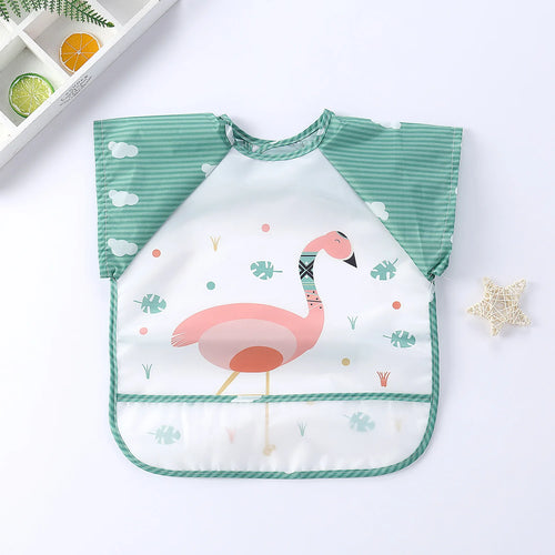 Waterproof EVA Full Sleeve Baby Bibs Children Apron Long Sleeve