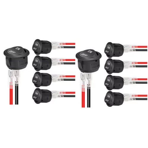 12V Round Rocker Switch AC 6A/250V 10A/125V SPST 2 Pin 2 Position
