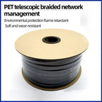 PET Elastic Woven Wire Mesh Black Encrypted Flame Retardant Woven Wire