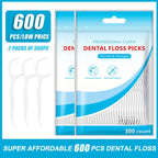 600/PCS Floss Family Pack Ultra-fine Toothpick Disposable Flat Floss