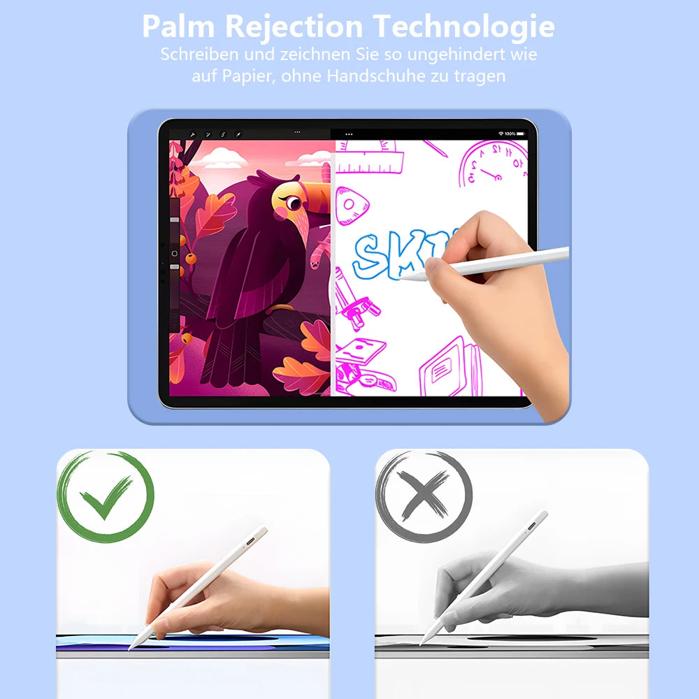 Stylus Pen For Apple Pencil with LED Power Indicators Palm Rejection
