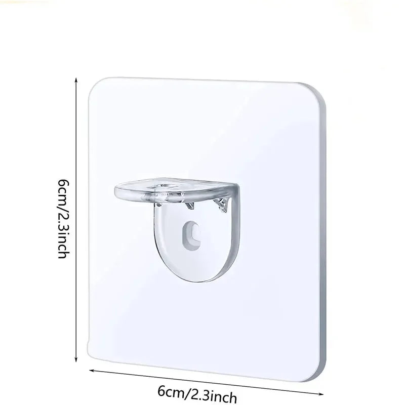 4/10pcs Wardrobe Divider Brackets Non-Marking Sticky Kitchen Cabinet