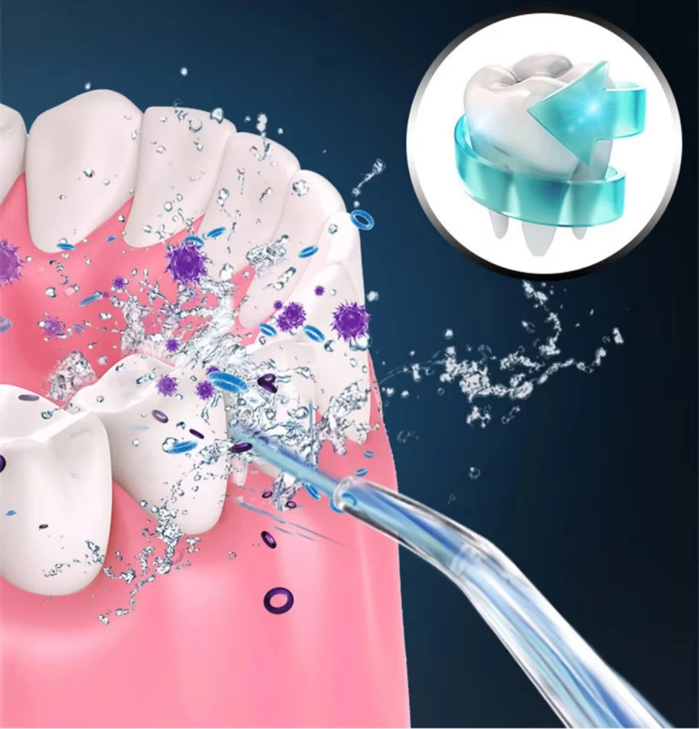 Oral Irrigator Portable Dental Water Flosser USB Rechargeable Water