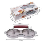 Burger Press Non-Stick Hamburger Patty Maker with Wax Paper Aluminum