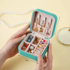 Mini jewelry storage box portable family travel earrings necklace