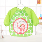 Waterproof EVA Full Sleeve Baby Bibs Children Apron Long Sleeve