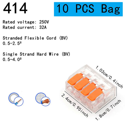 10-75 Pcs Orange Universal Type Quick Plug-in Terminals,Electrical