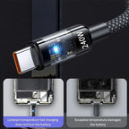 0.25/1/1.5/2M 240W Nylon USB C PD Super Fast Charging Data Cable with