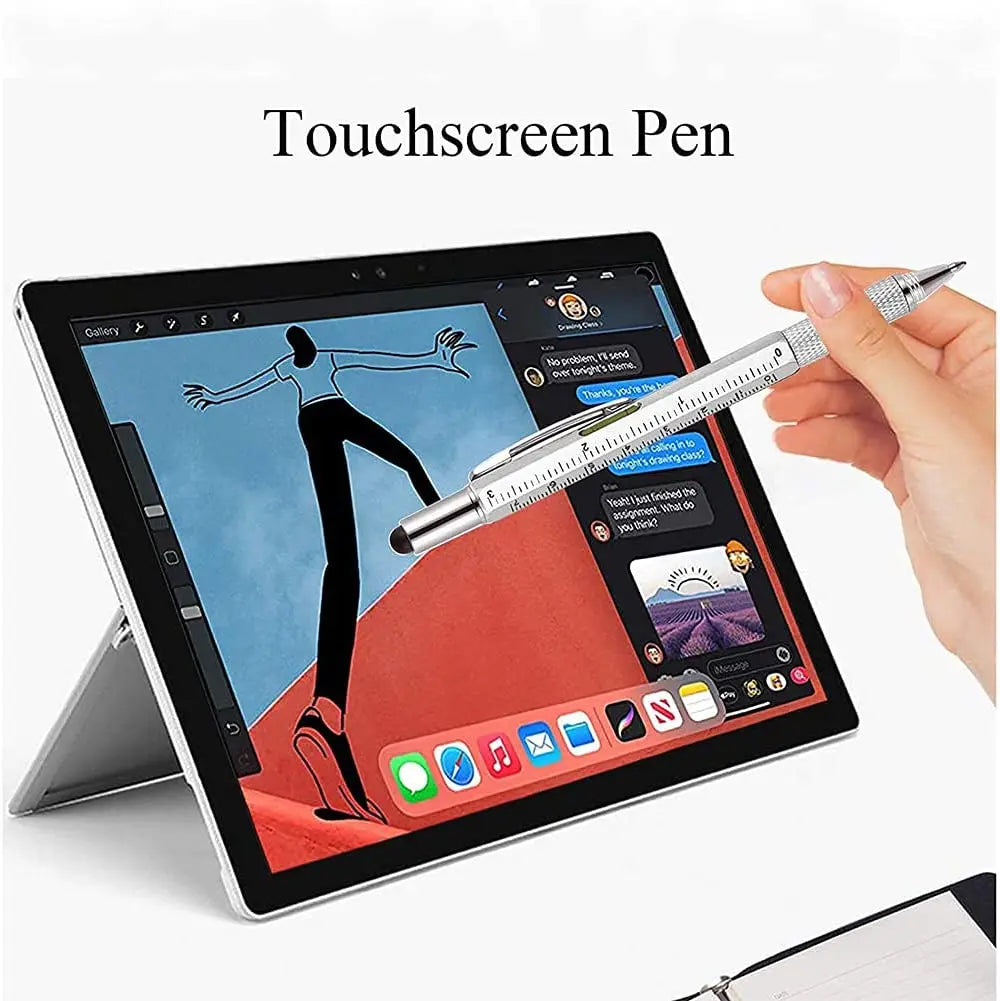 7 in1 Multifunction Ballpoint Pen With Modern Handheld Tool Measure