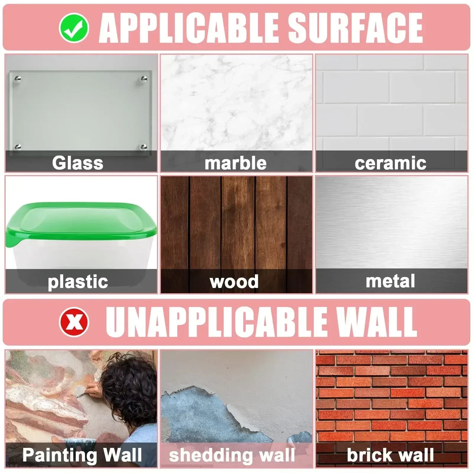 Reusable Double Sided Adhesive Tape Strong Adhesion Wall Sticker