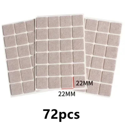 3-72Pcs Felt Chair Leg Pads 3mm Thick Floor Scratch Protector Mat Mute