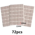 3-72Pcs Felt Chair Leg Pads 3mm Thick Floor Scratch Protector Mat Mute