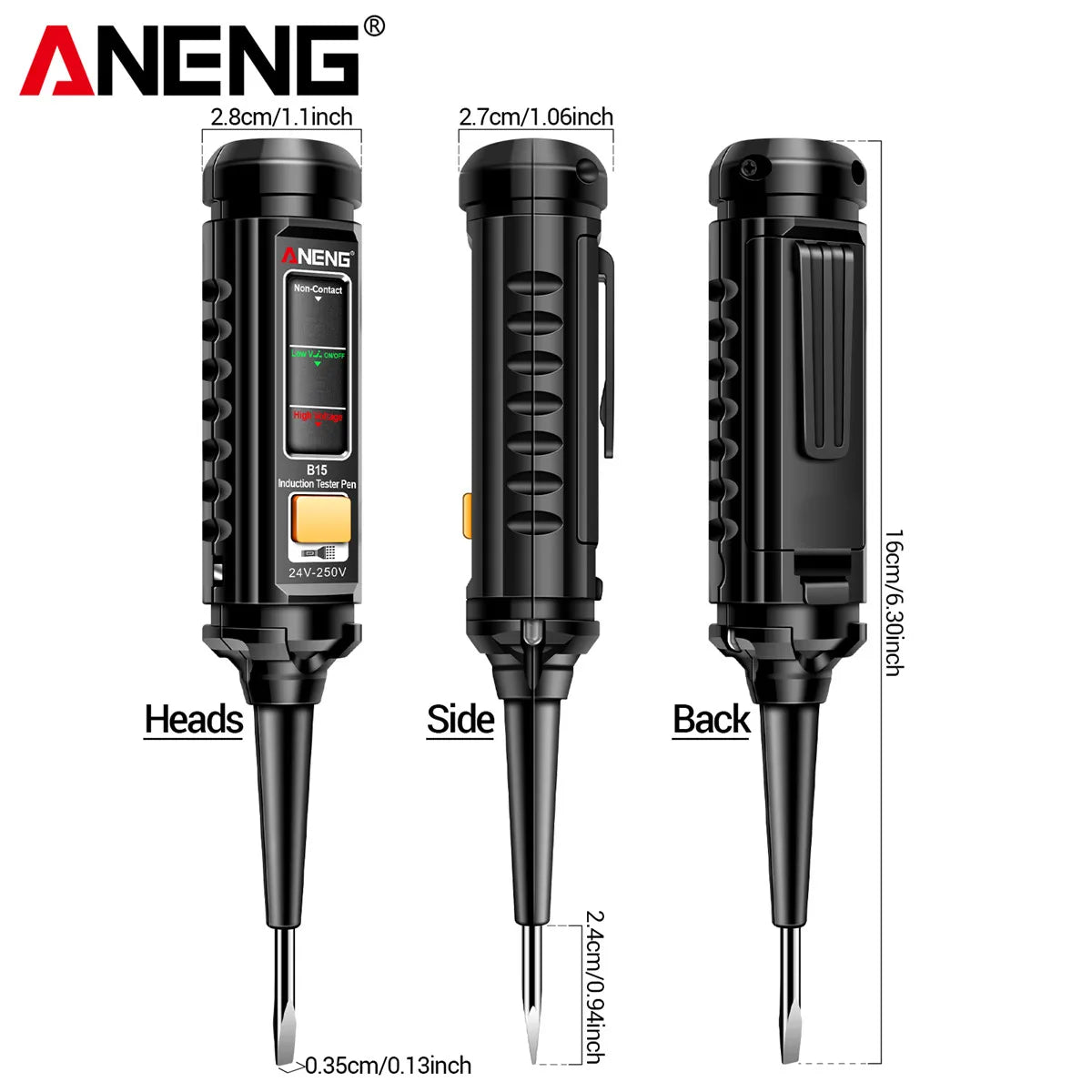 ANENG B15 Induction Teste Pen Highlight Color Light Professional AC