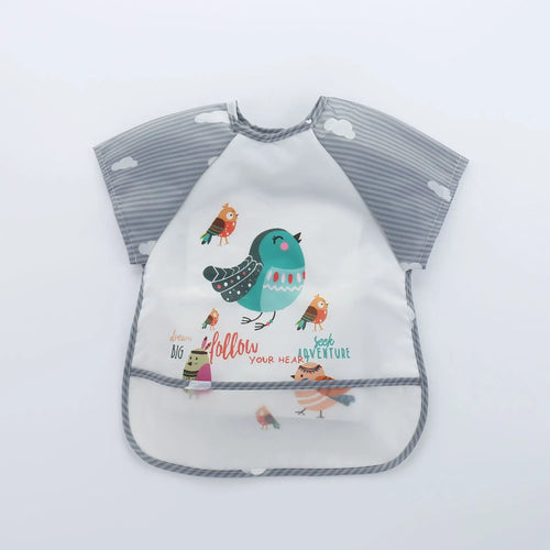 Waterproof EVA Full Sleeve Baby Bibs Children Apron Long Sleeve