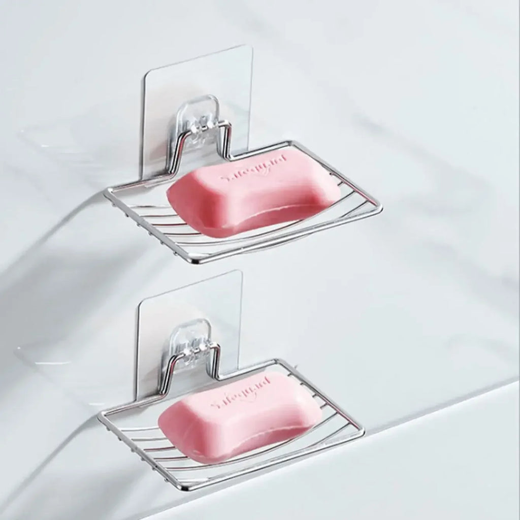 1pc-Stainless steel soap rack, wall mounted soap rack, drainage soap