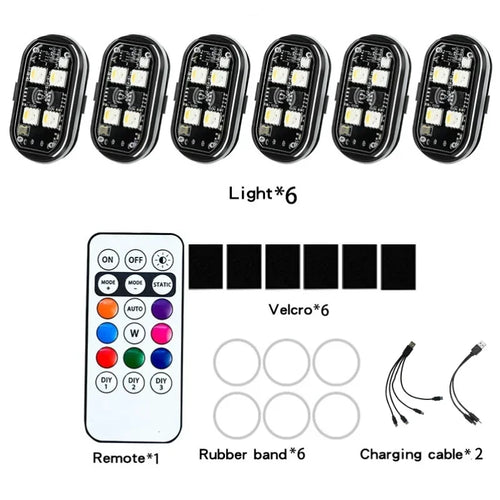 Wireless Light Aircraft Airplane Helicopter Warning Lights RGB Led