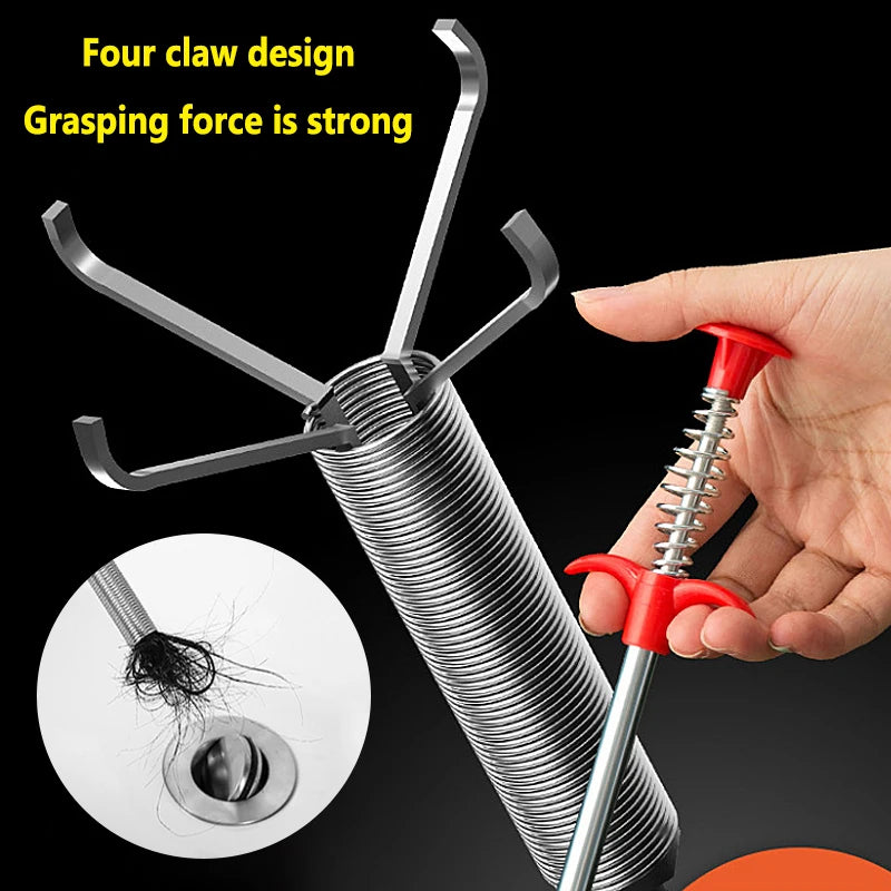 60cm Spring Pipe Dredging Tools, Drain Snake, Drain Cleaner Sticks